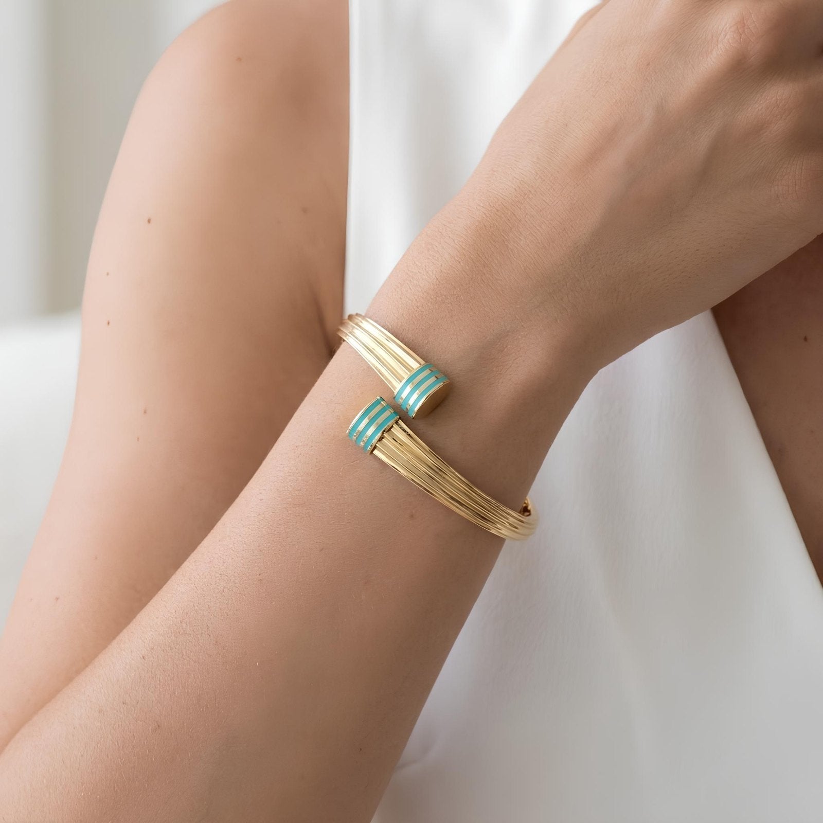 Ottoman-Inspired Enamel Bangle