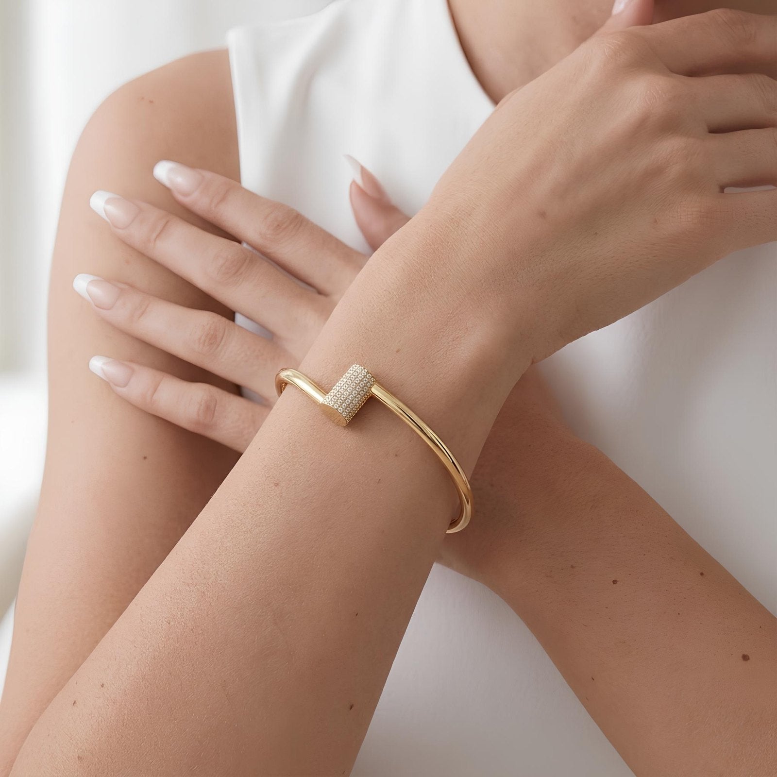 Pave Bypass Bangle