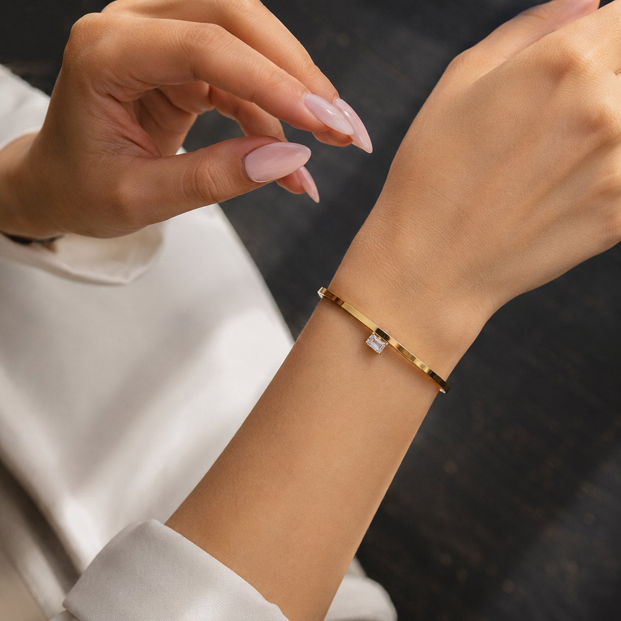 Baguette Accent Bangle