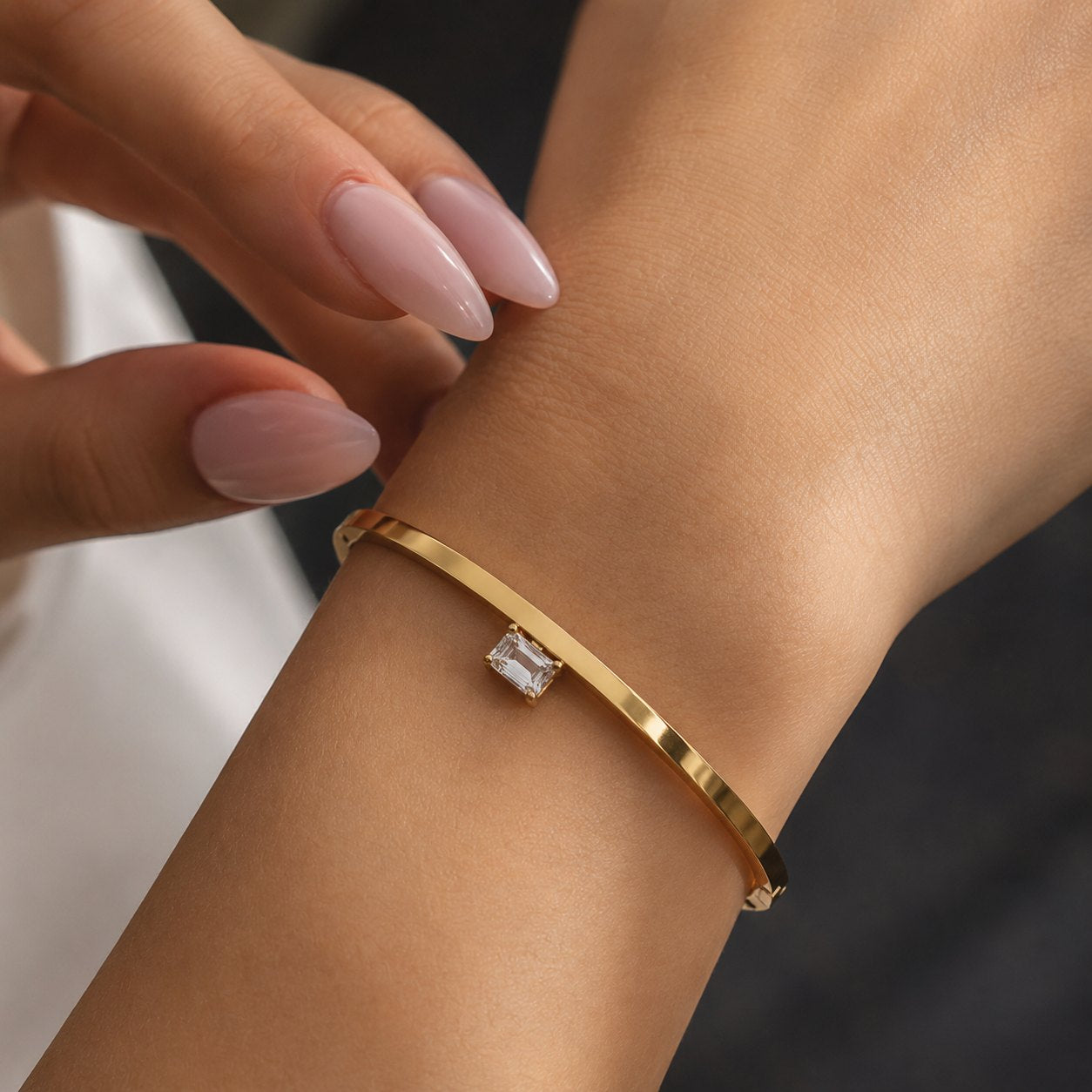 Baguette Accent Bangle