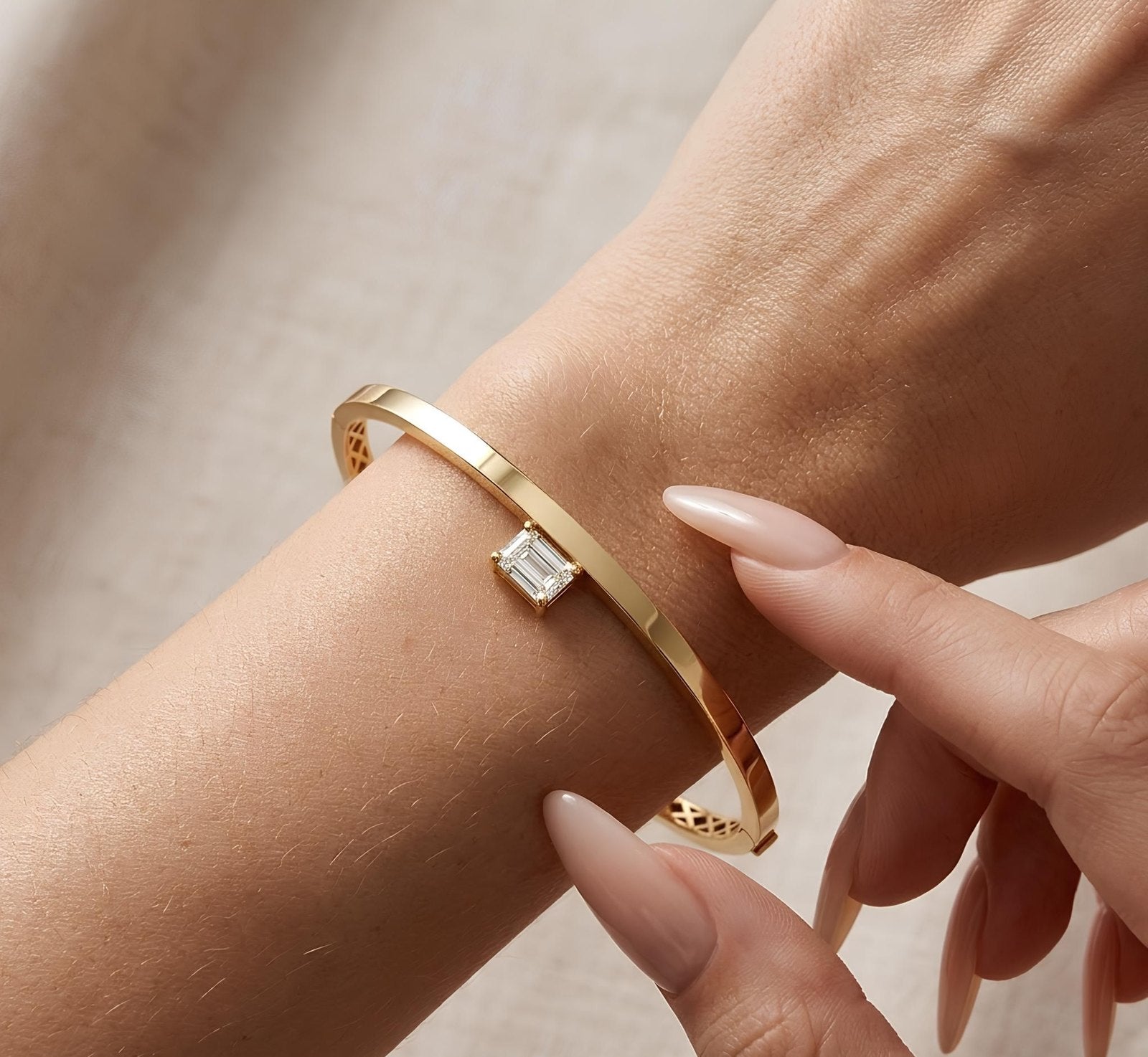 Baguette Accent Bangle