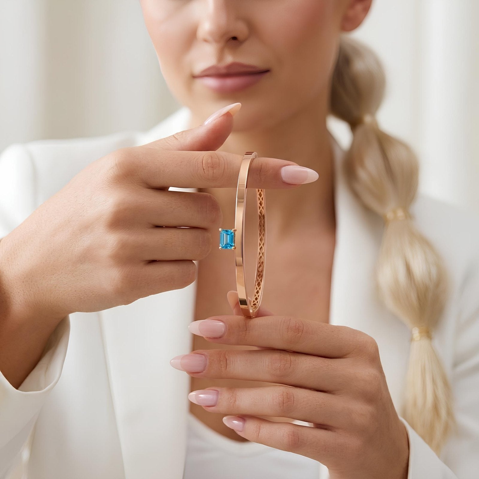 Baguette Accent Bangle