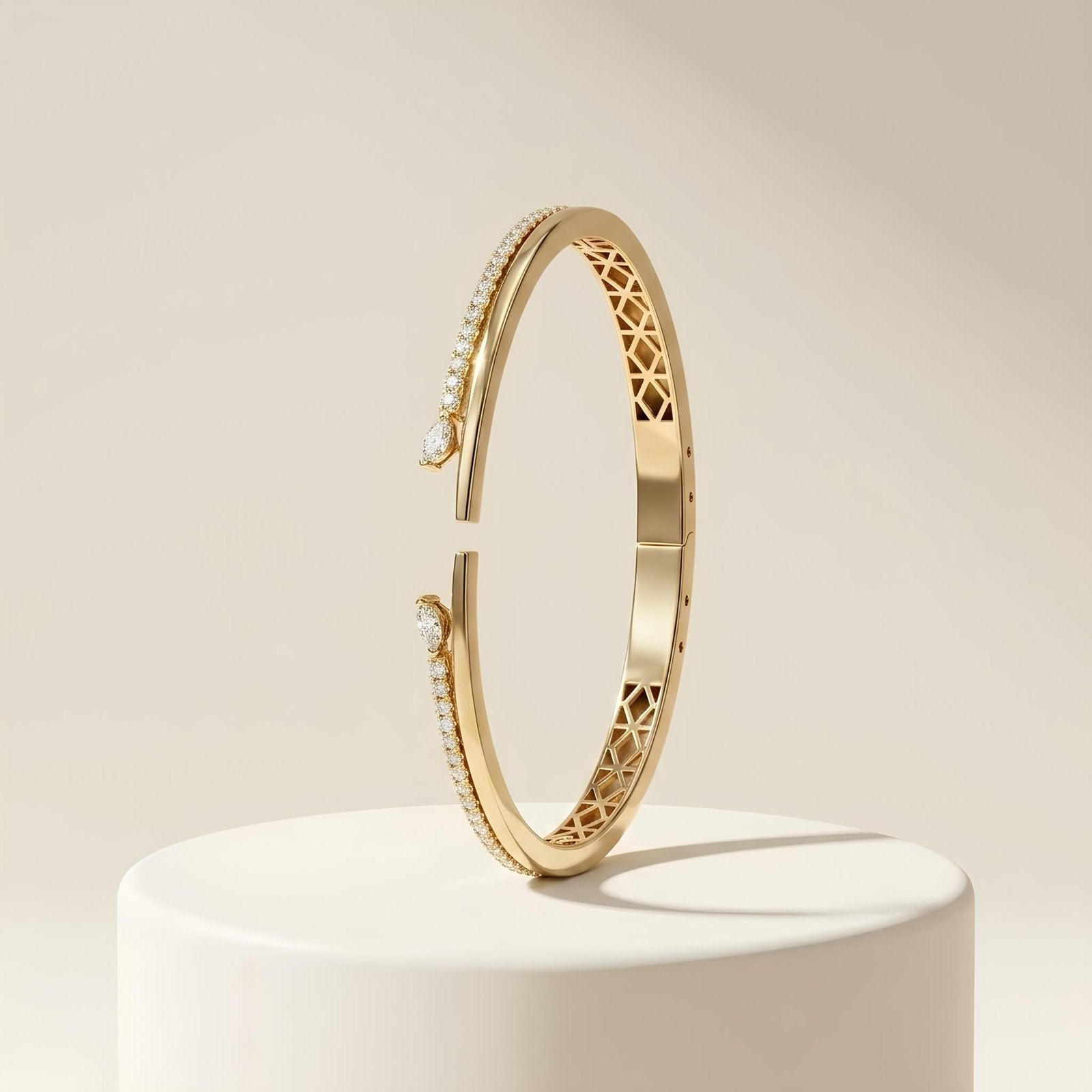 Pave Pear Cuff