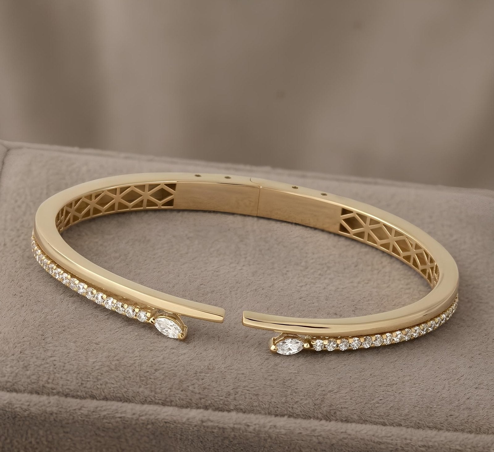 Pave Pear Cuff