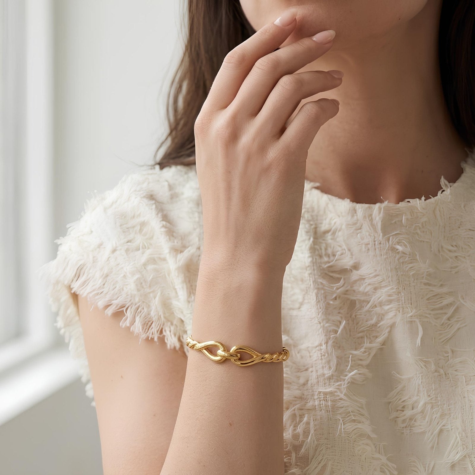 Twisted Rope Knot Bangle