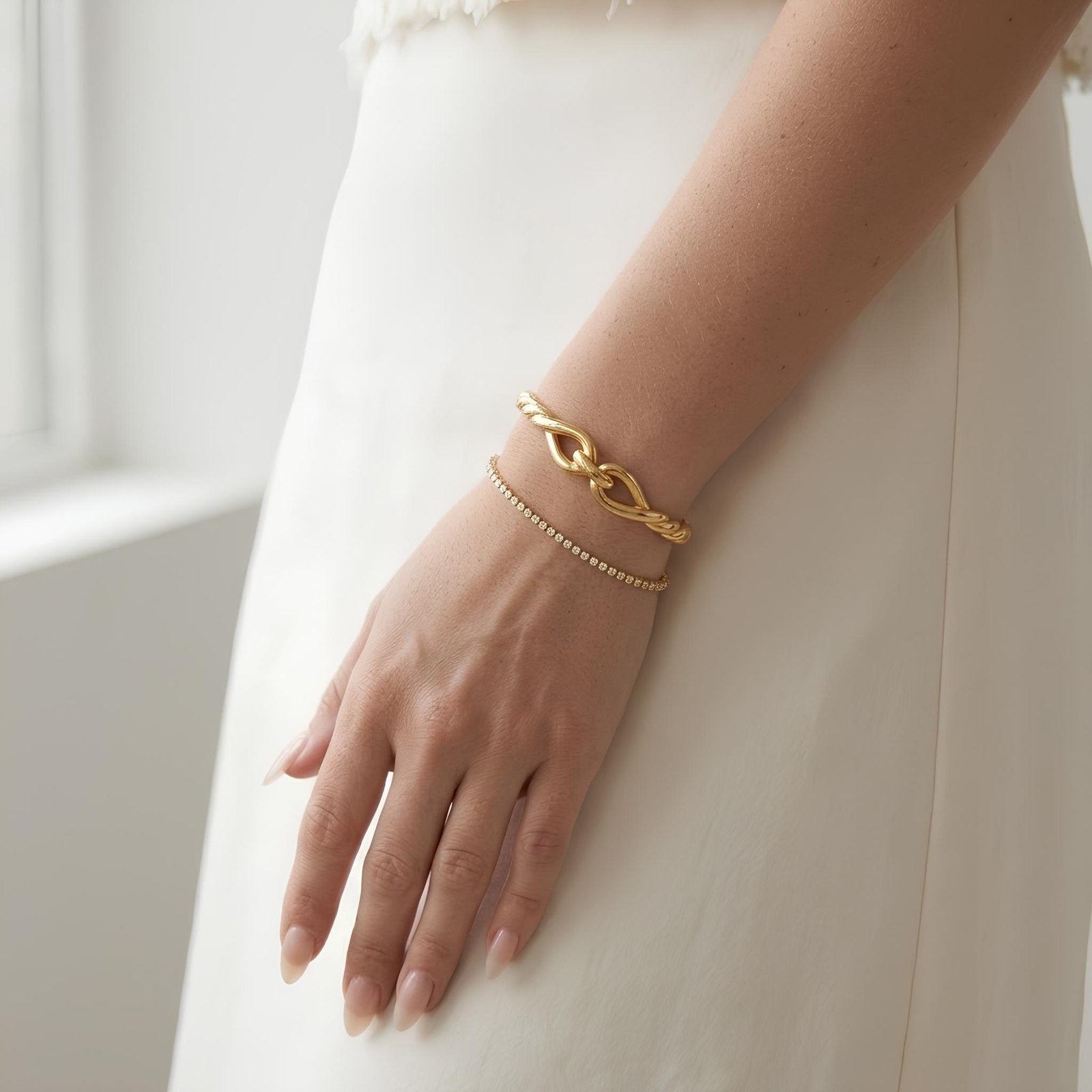 Twisted Rope Knot Bangle