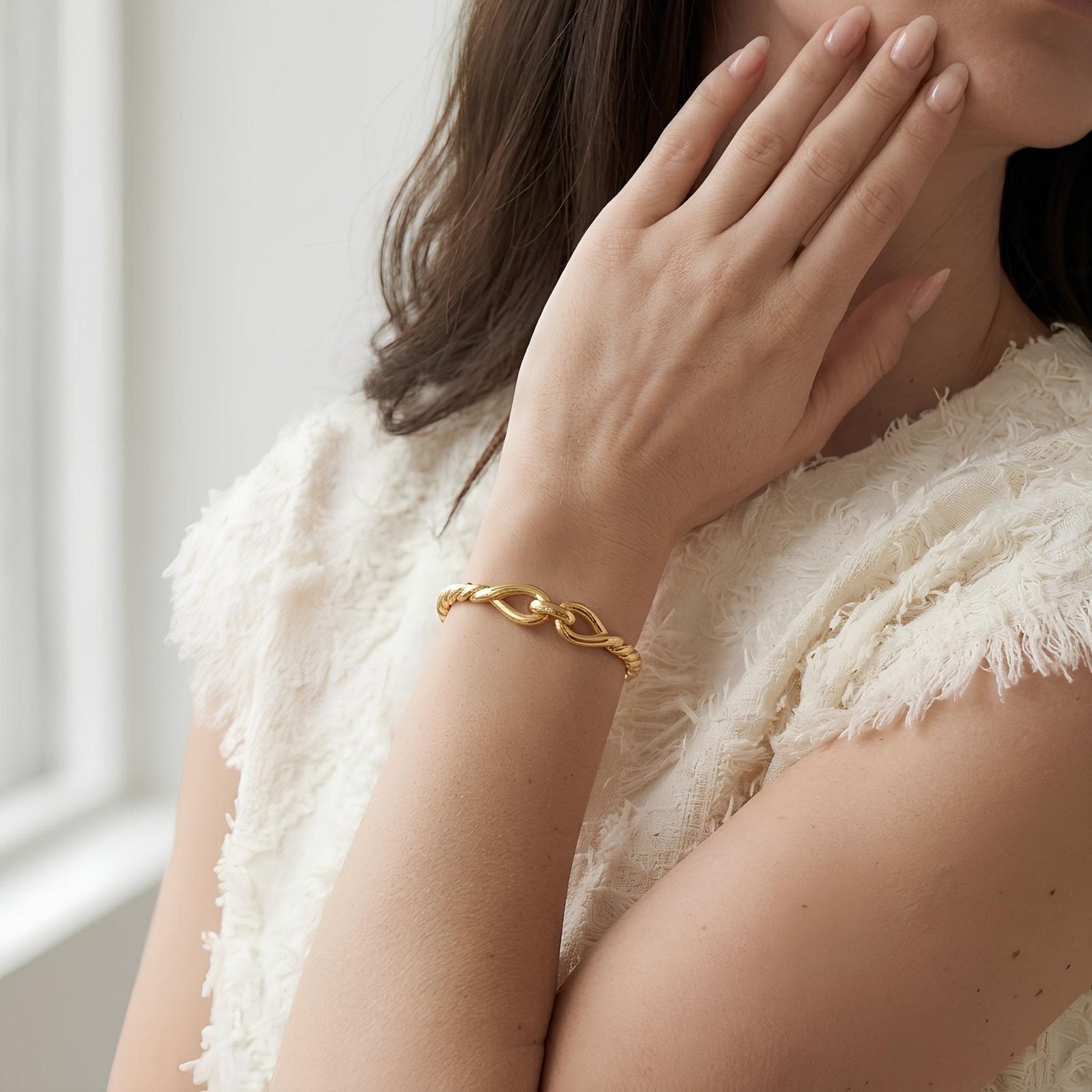 Twisted Rope Knot Bangle