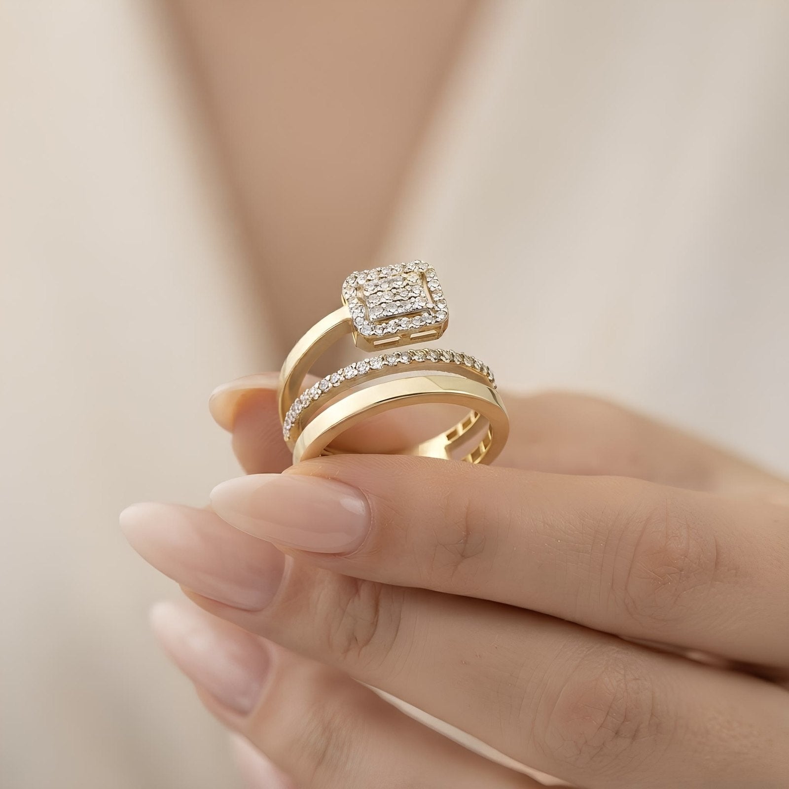 Pave Blossom Ring