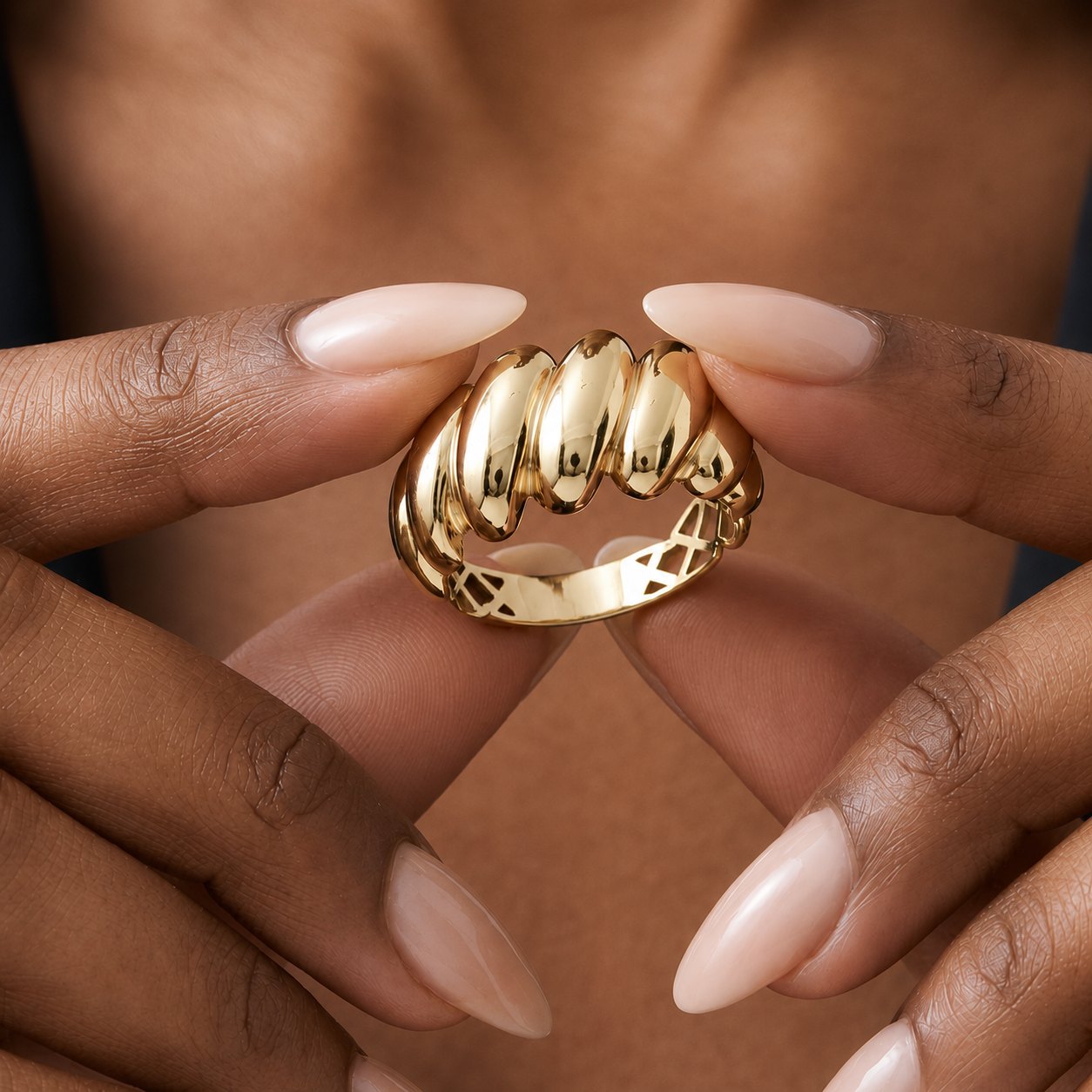 Wide Croissant Ring