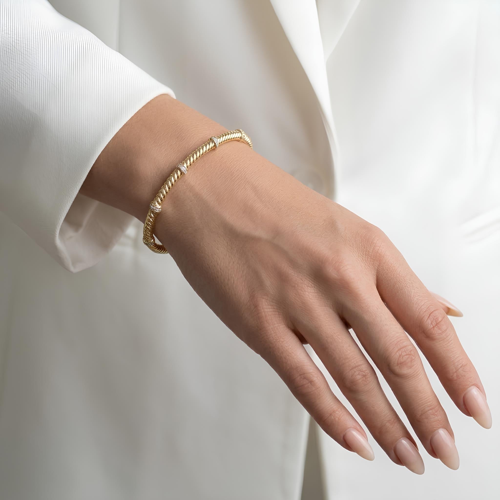 Ribbed Rope Bangle