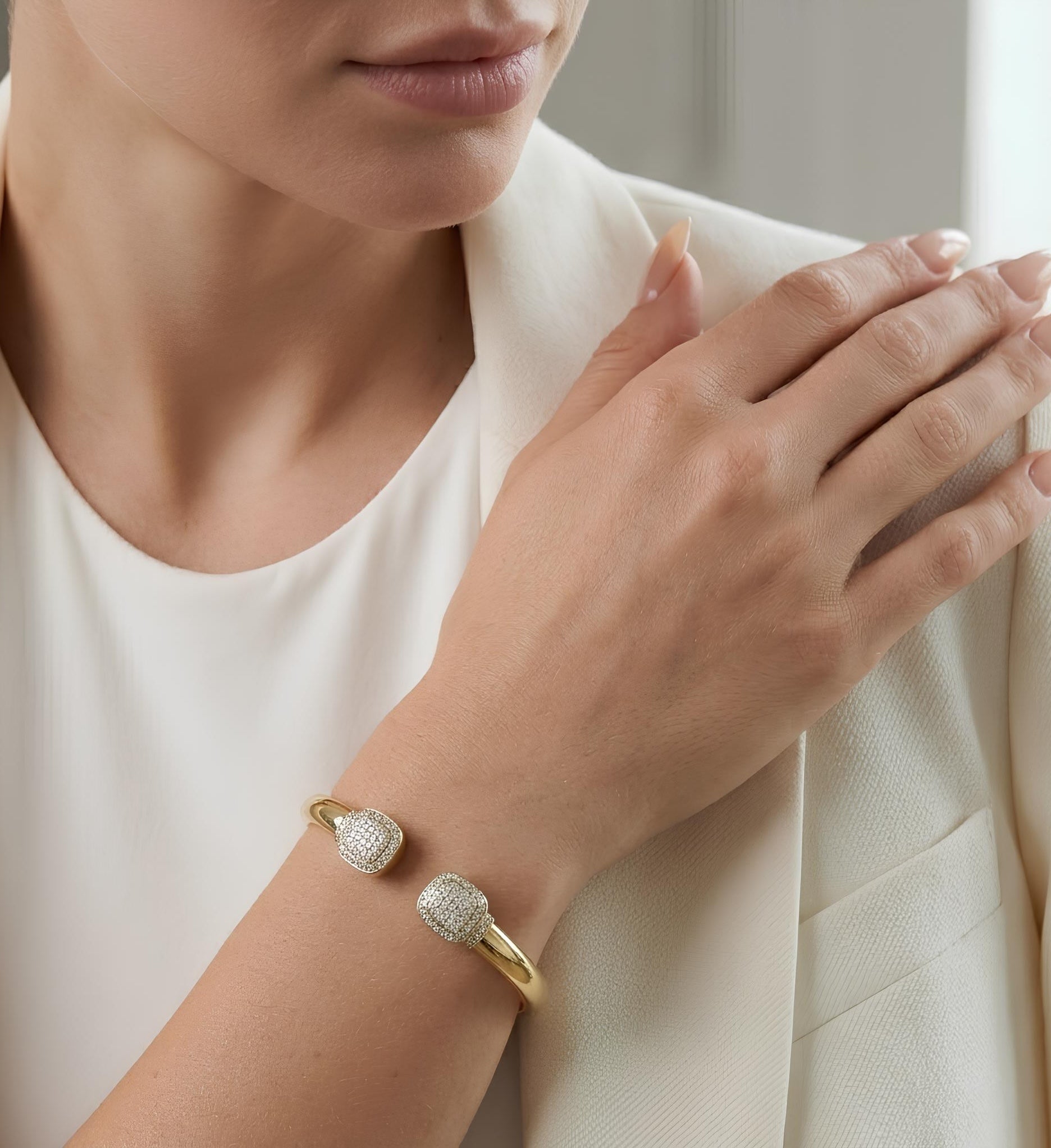 Pave Cushion Cuff