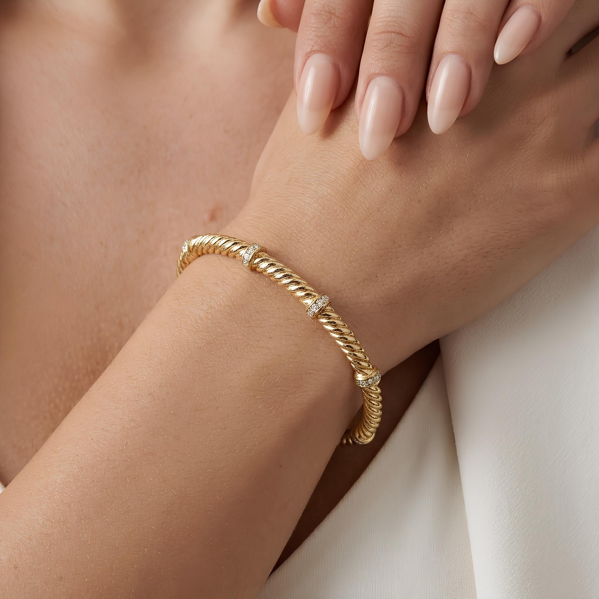 Ribbed Rope Bangle