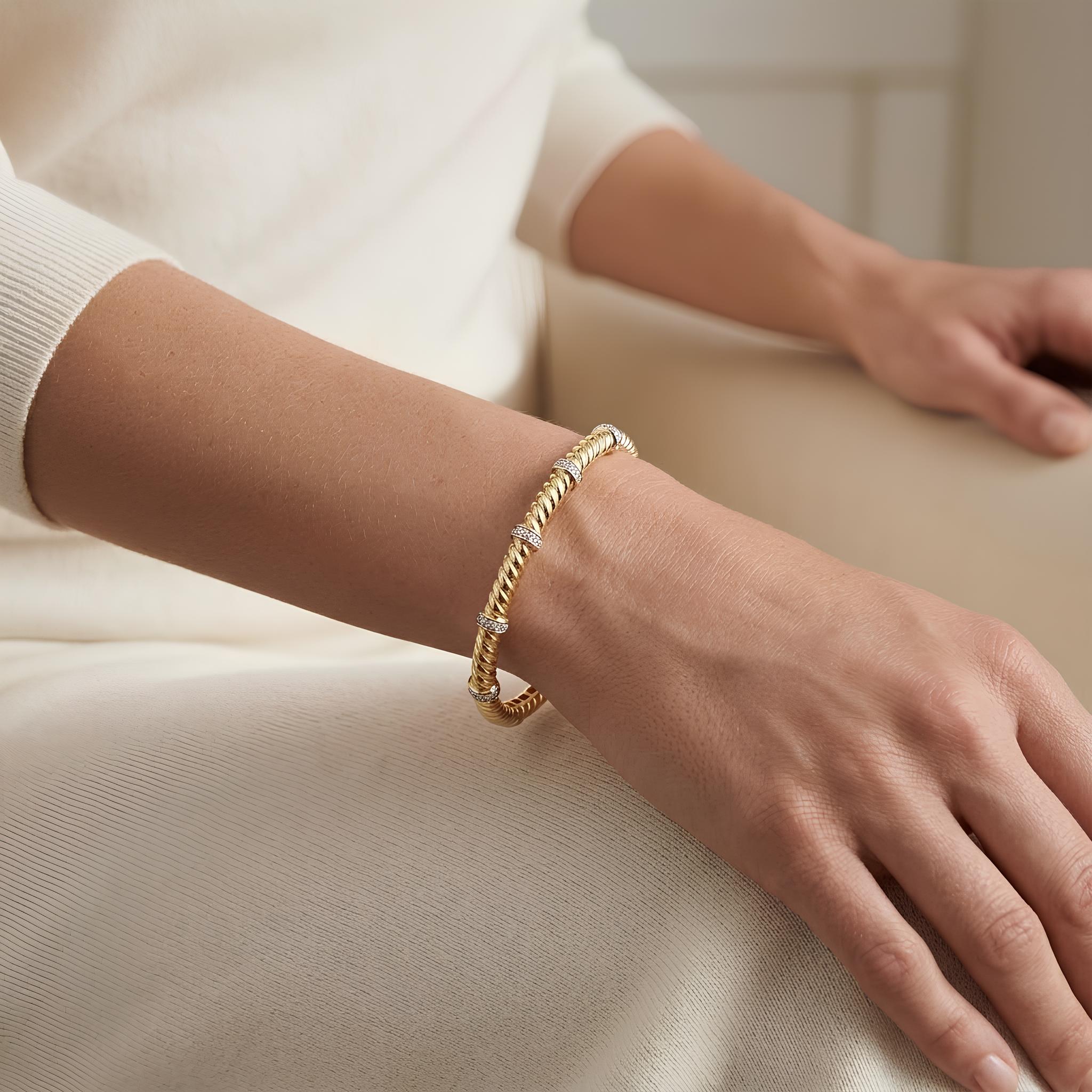 Ribbed Rope Bangle
