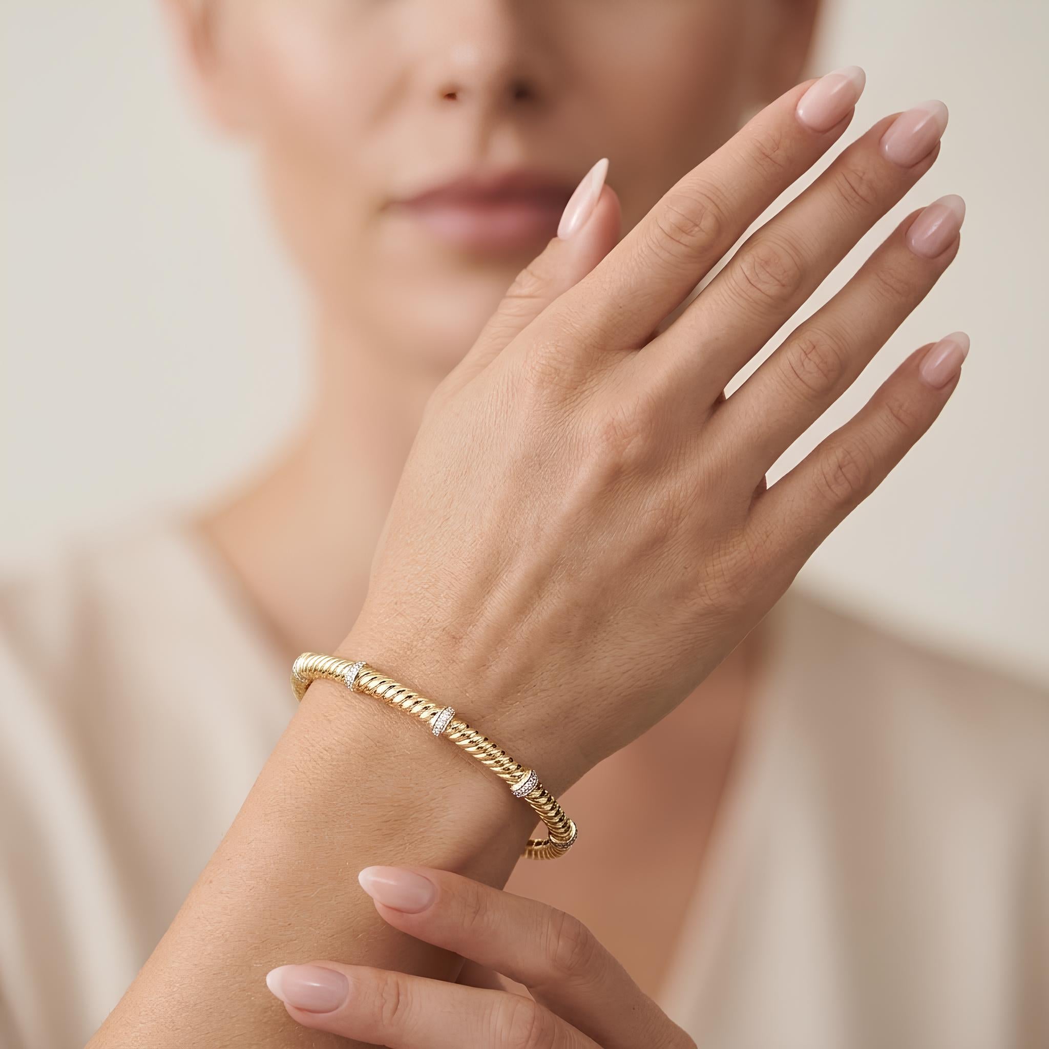 Ribbed Rope Bangle