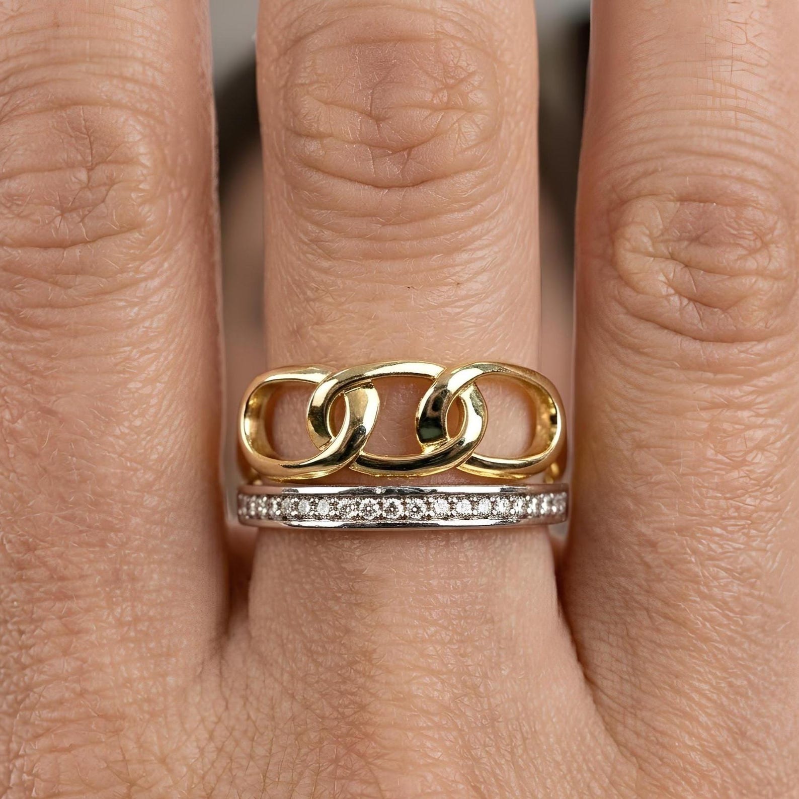 Chain Pave Ring
