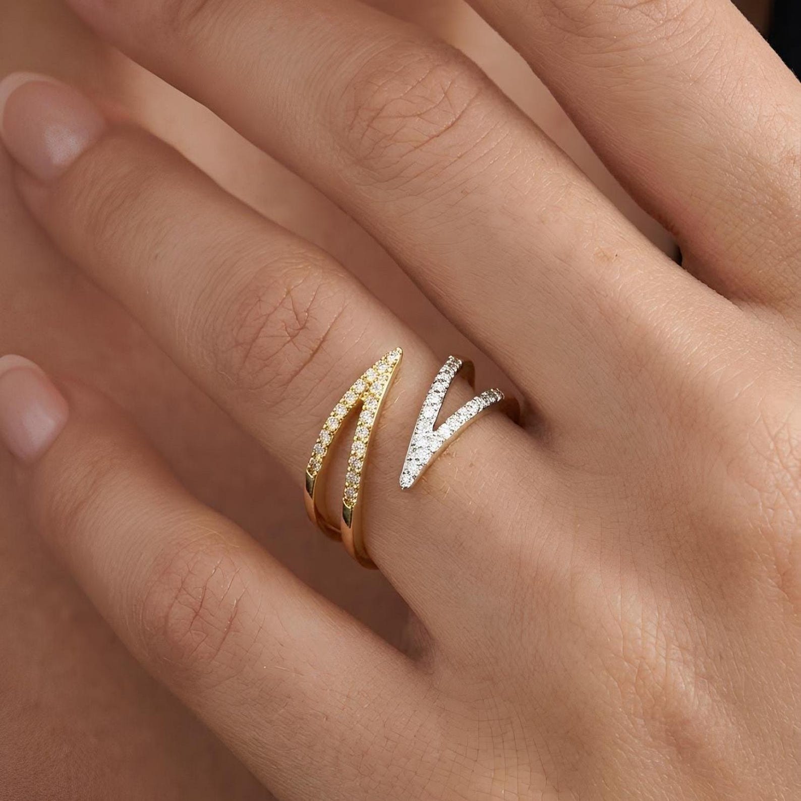 Open Chevron Ring