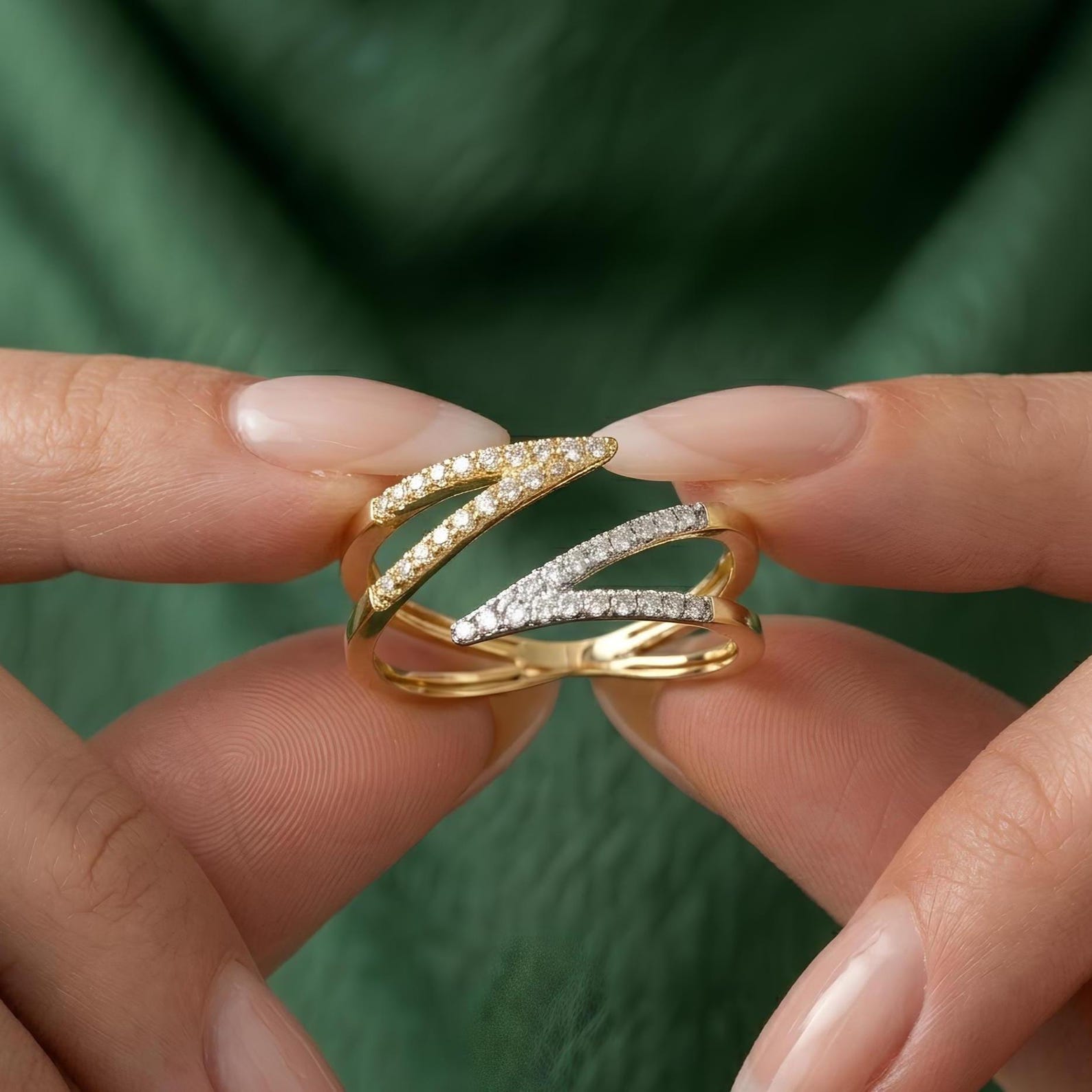 Open Chevron Ring