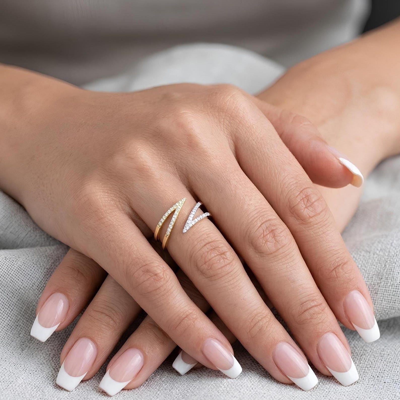 Open Chevron Ring