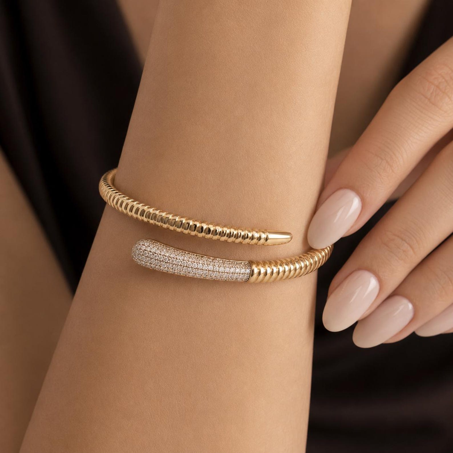 Ribbed Wrap Bangle