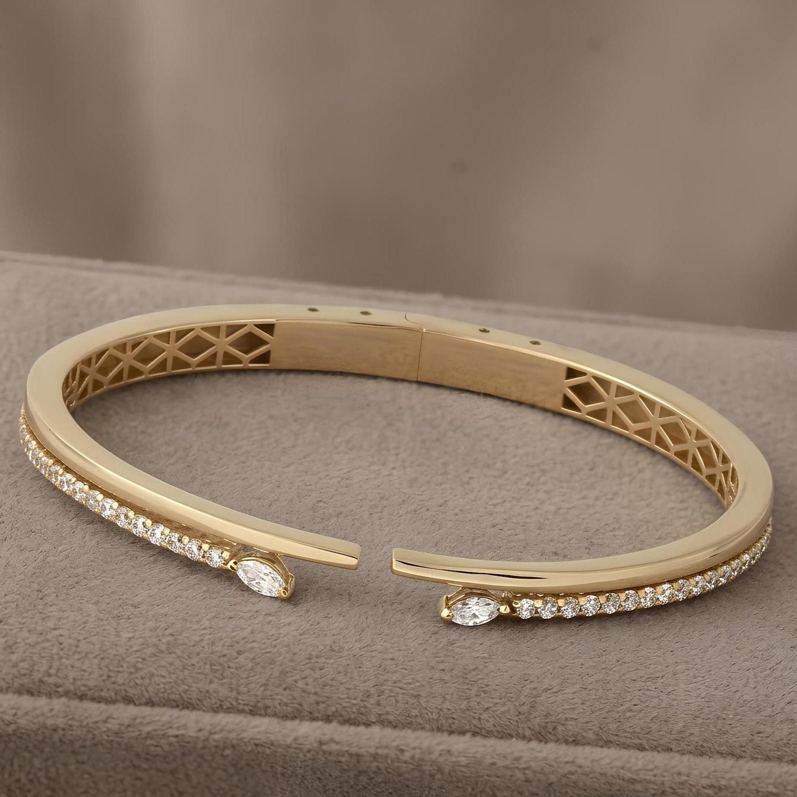 Pave Pear Bangle