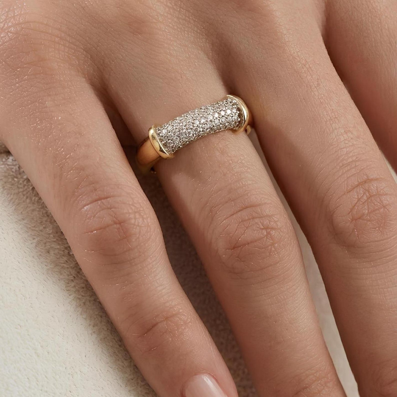 Pave Bar Ring