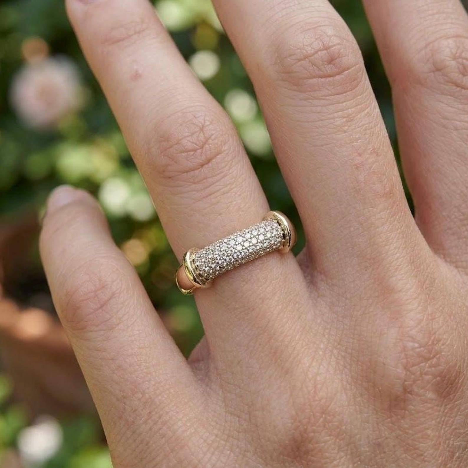 Pave Bar Ring