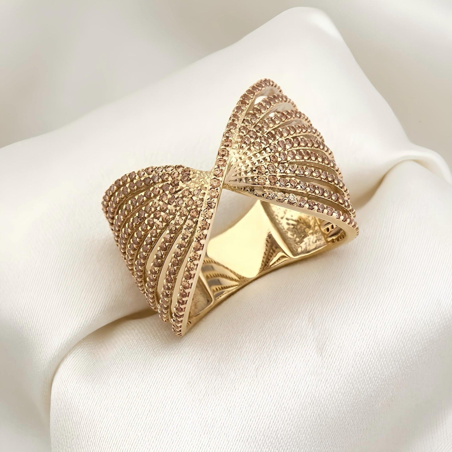 Pave Angel Wing Ring
