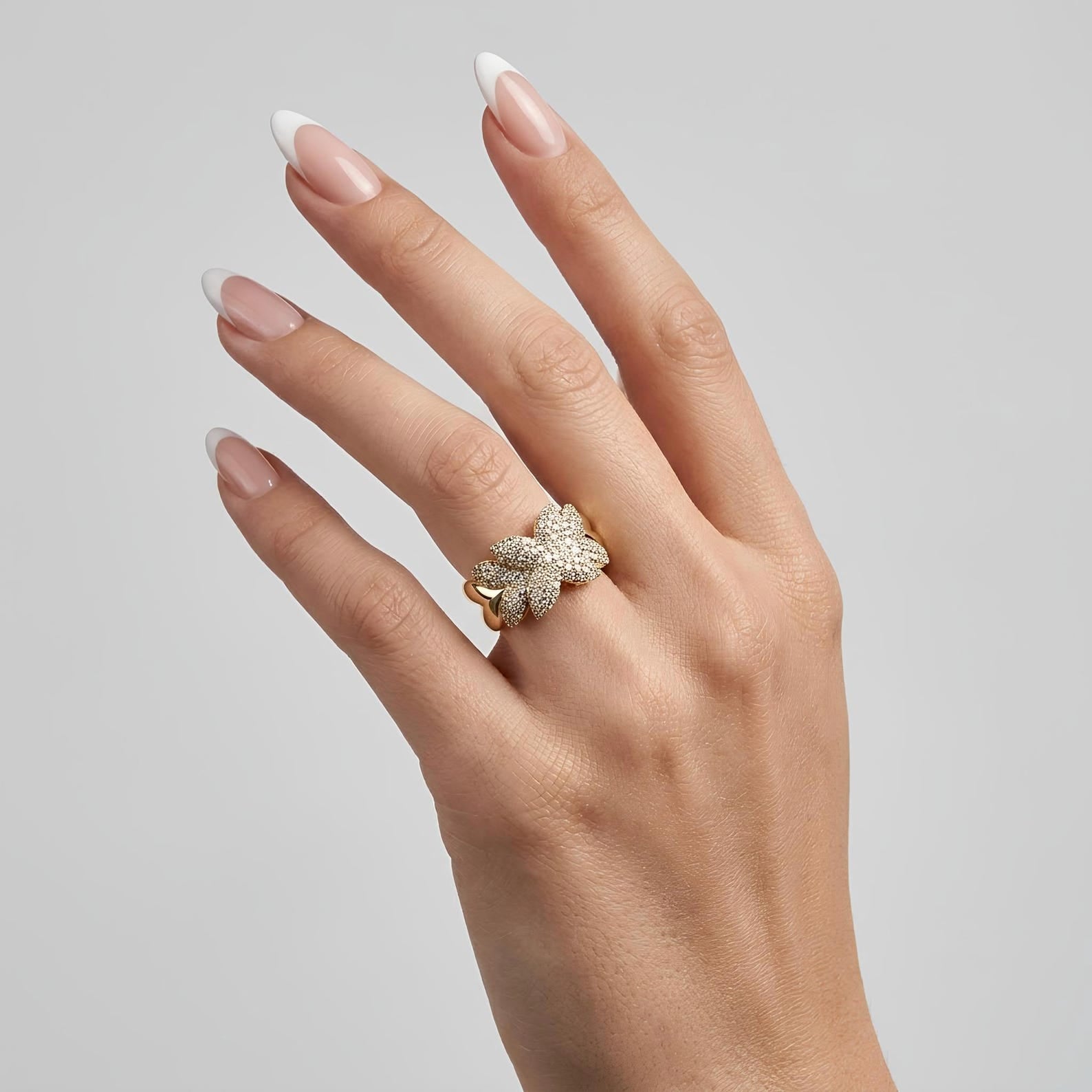 Pave Flower Ring