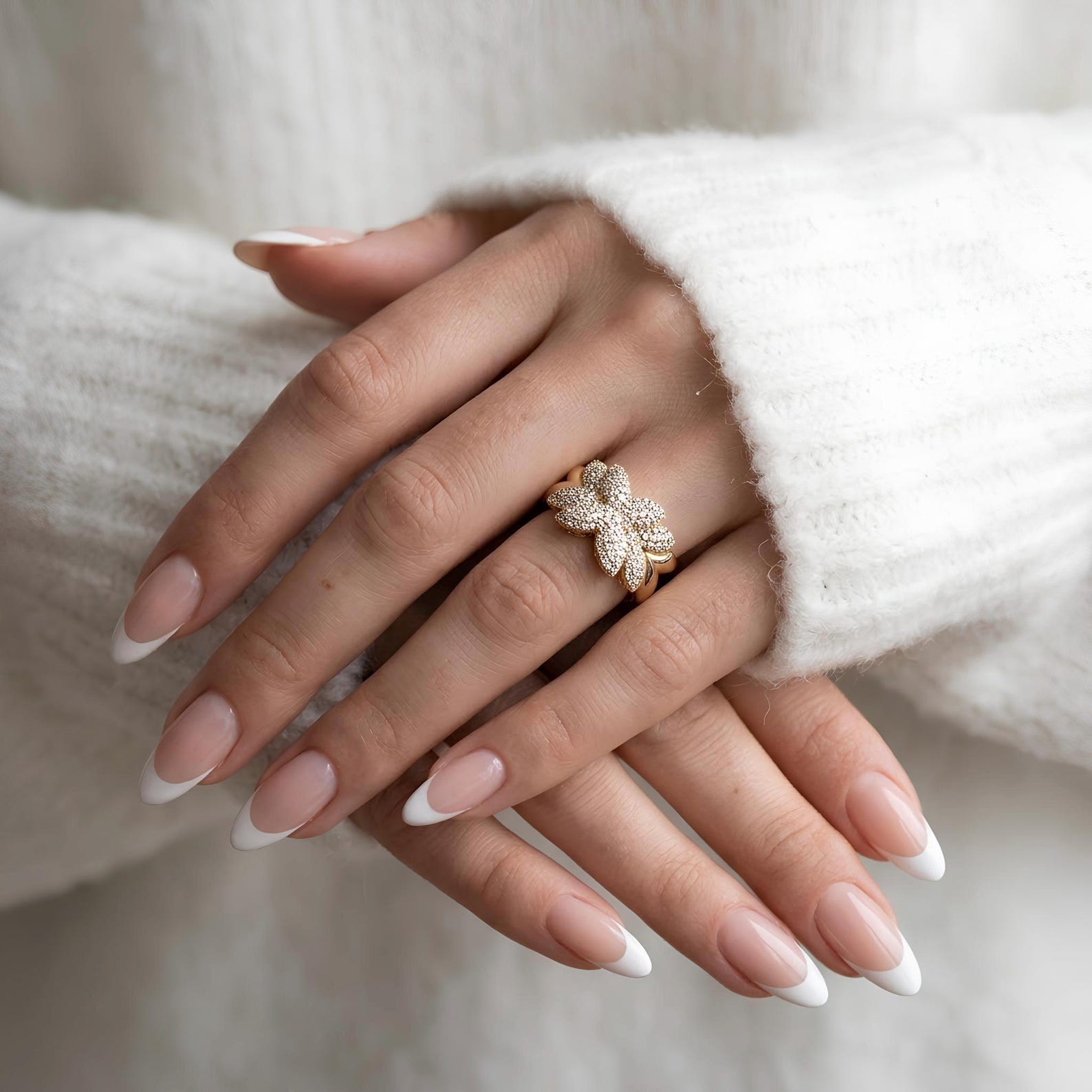 Pave Flower Ring