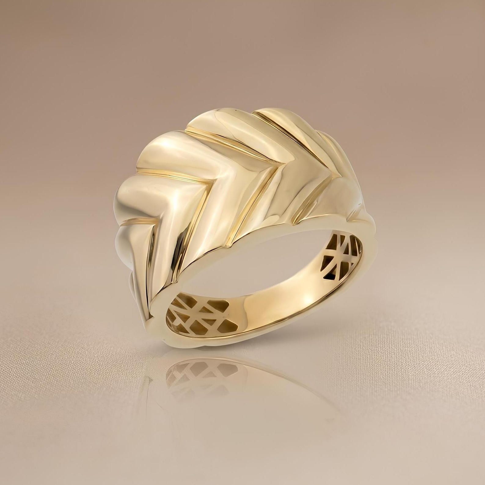 Chevron Dome Ring