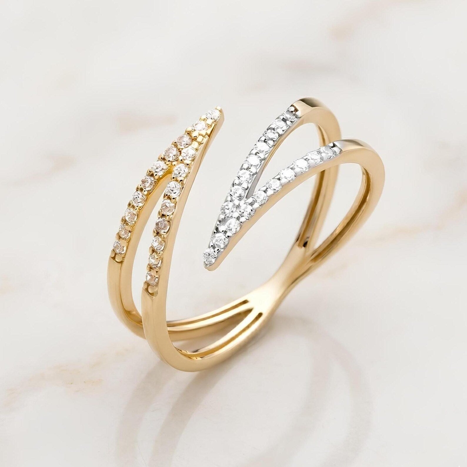Open Chevron Ring
