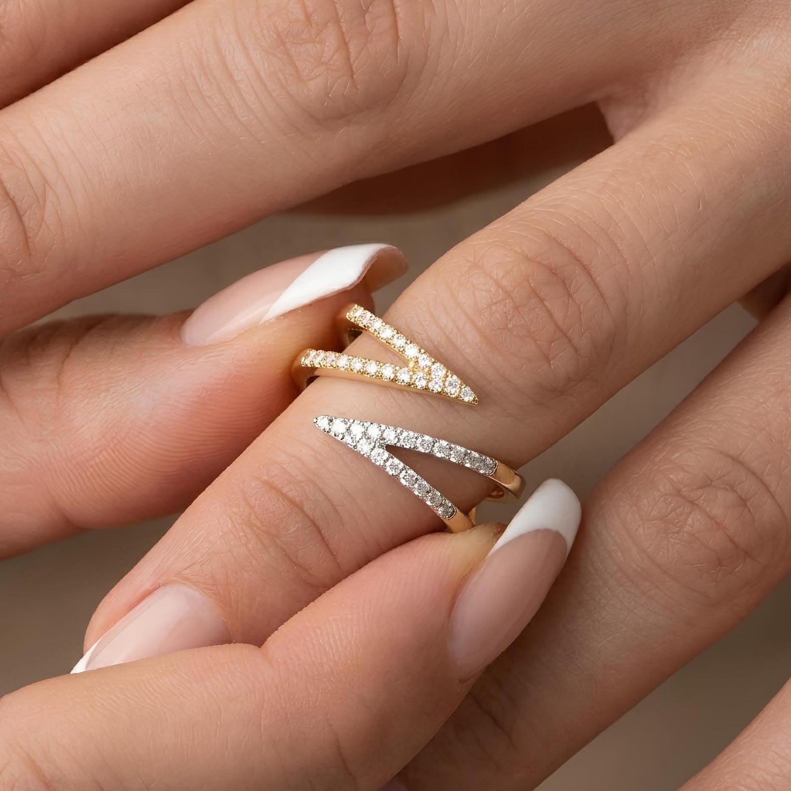 Open Chevron Ring