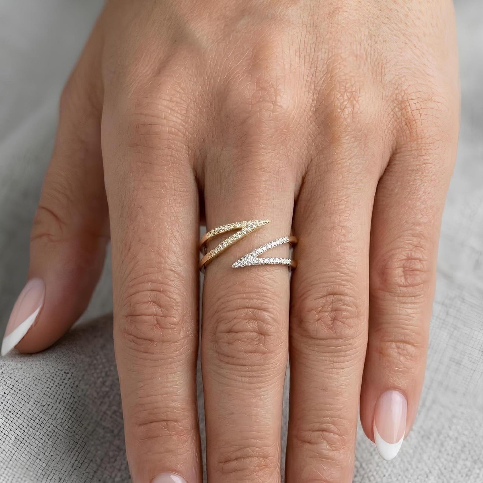 Open Chevron Ring