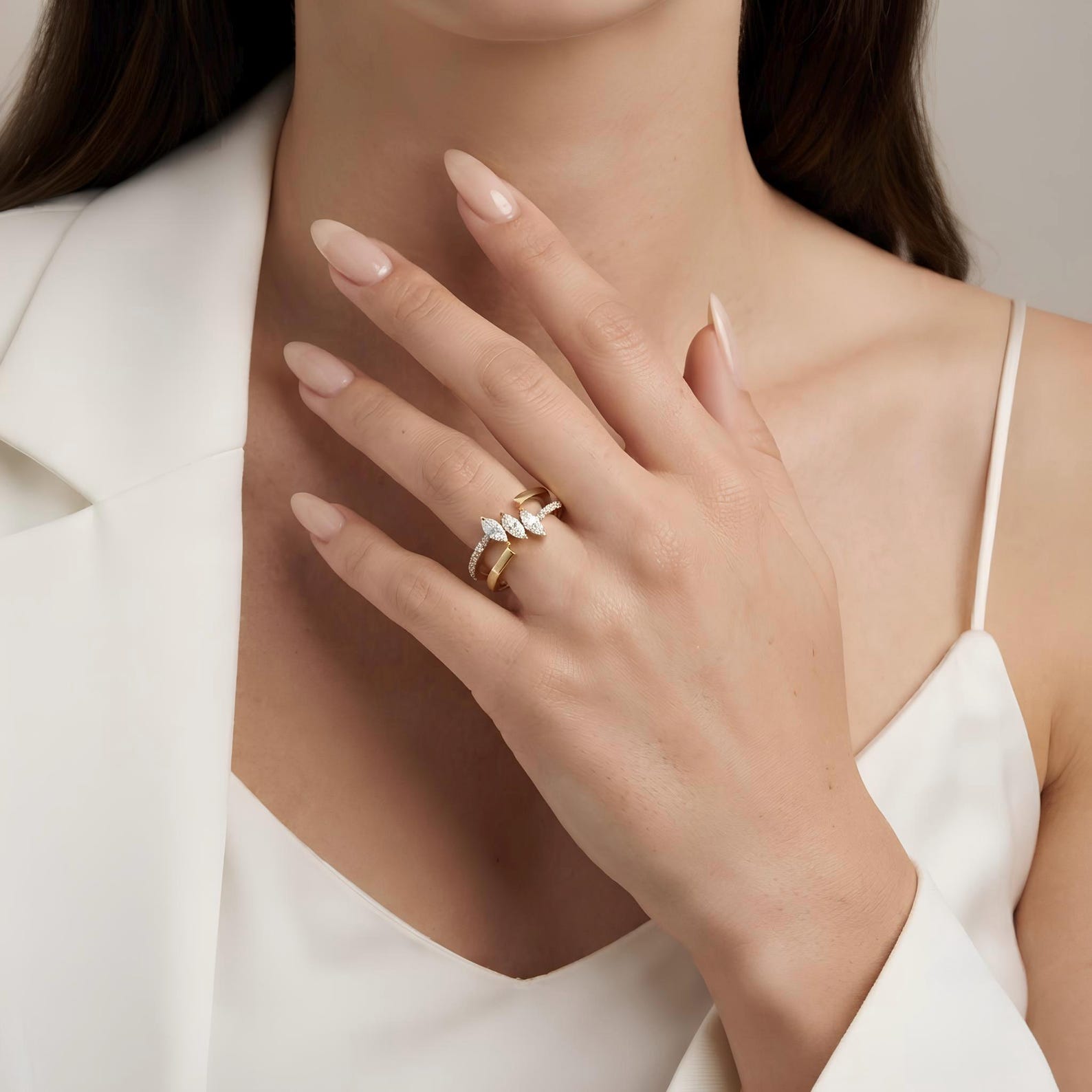Marquise Zircon Ring