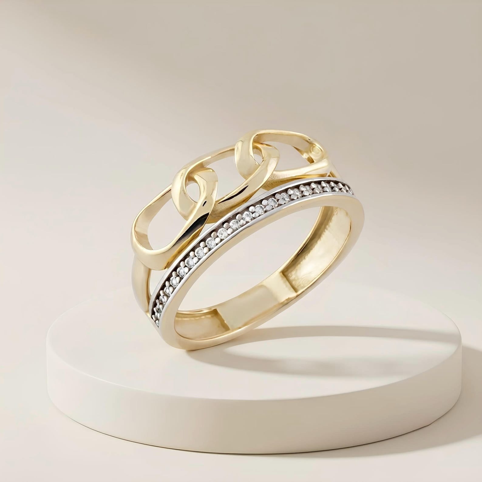 Chain Pave Ring