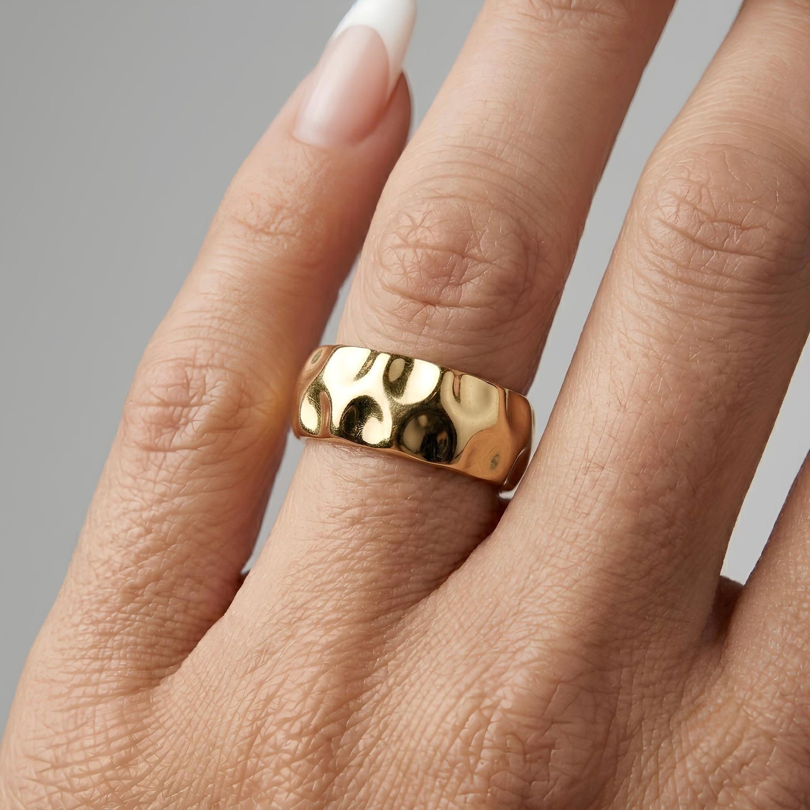 Hammered Dome Ring