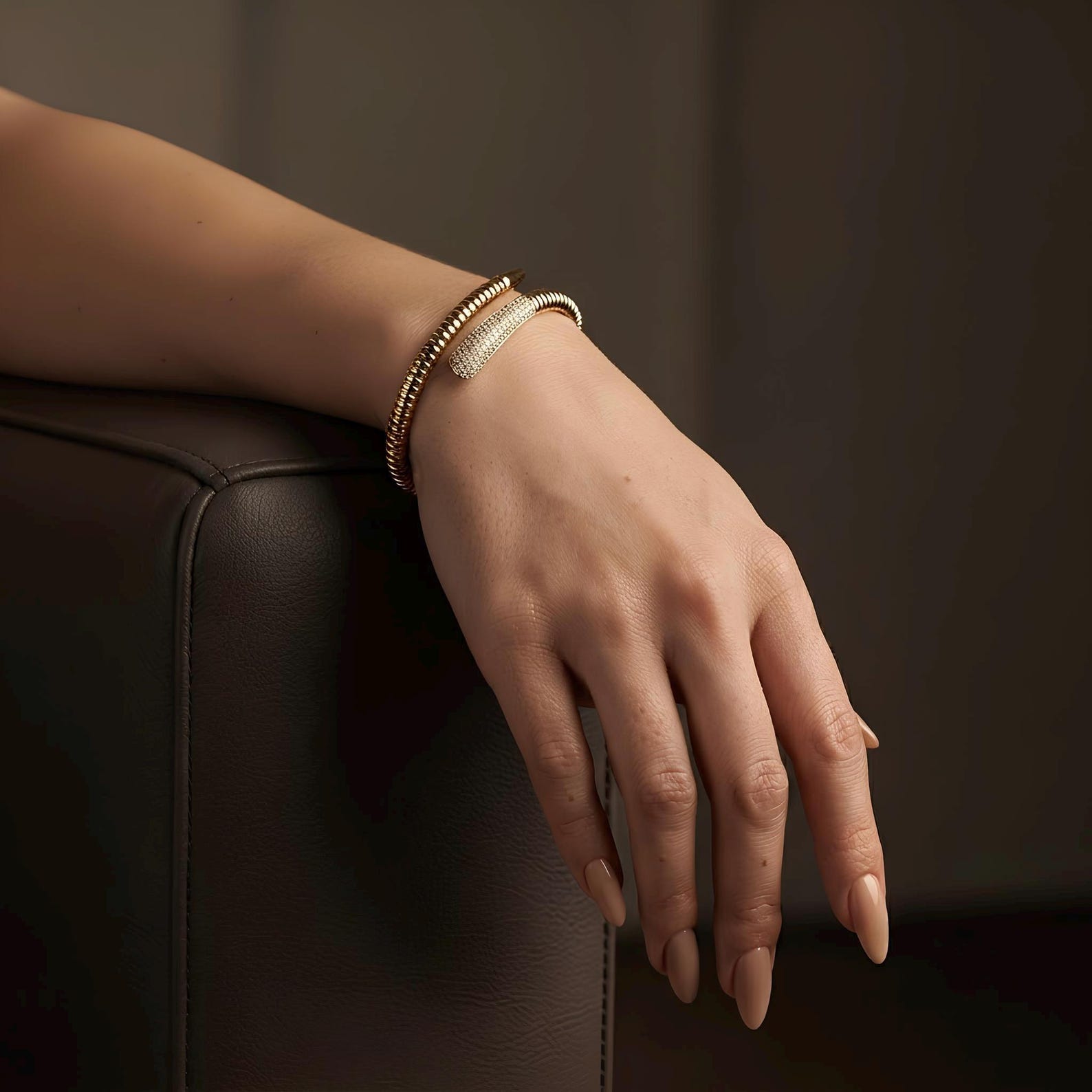 Ribbed Wrap Bangle