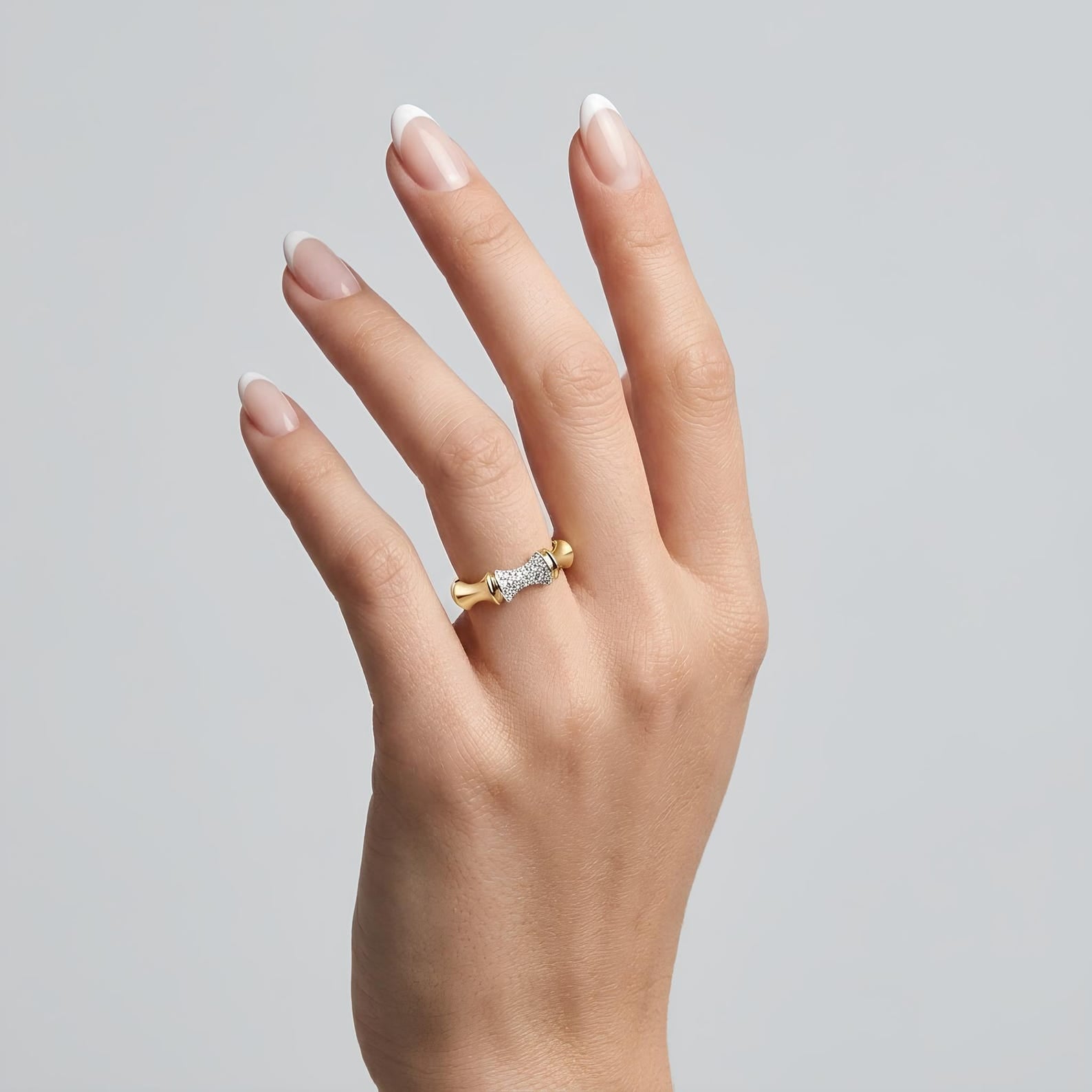 Bamboo Zircon Ring