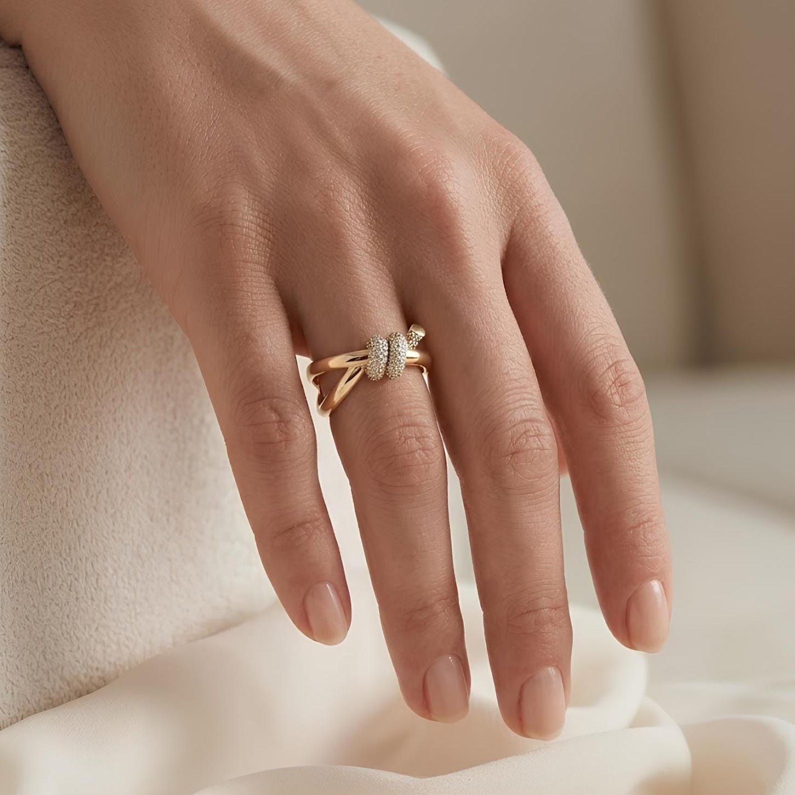 Pave Knot Ring