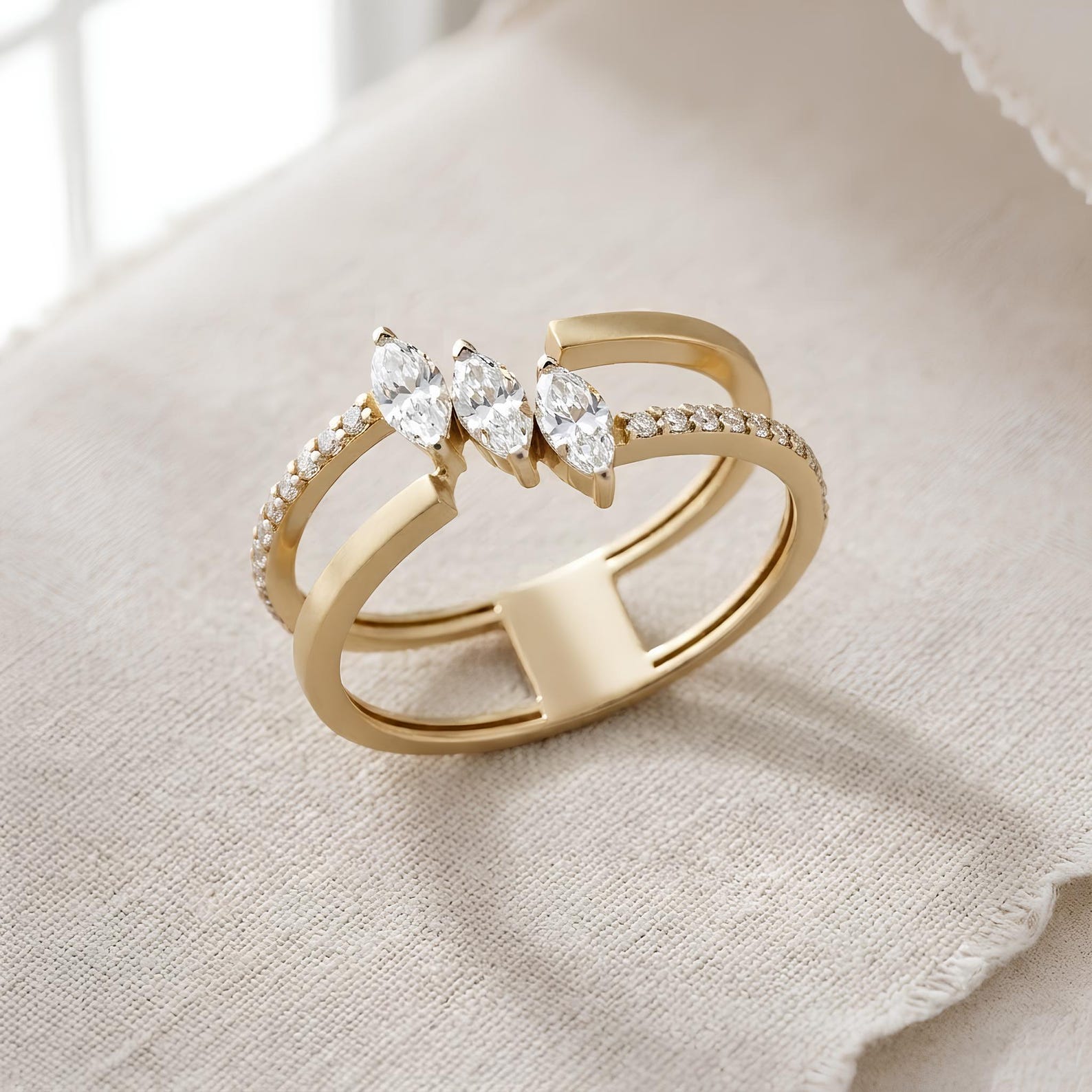 Marquise Zircon Ring