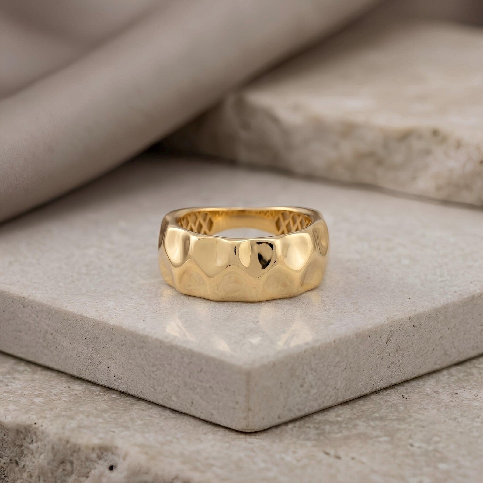 Hammered Dome Ring