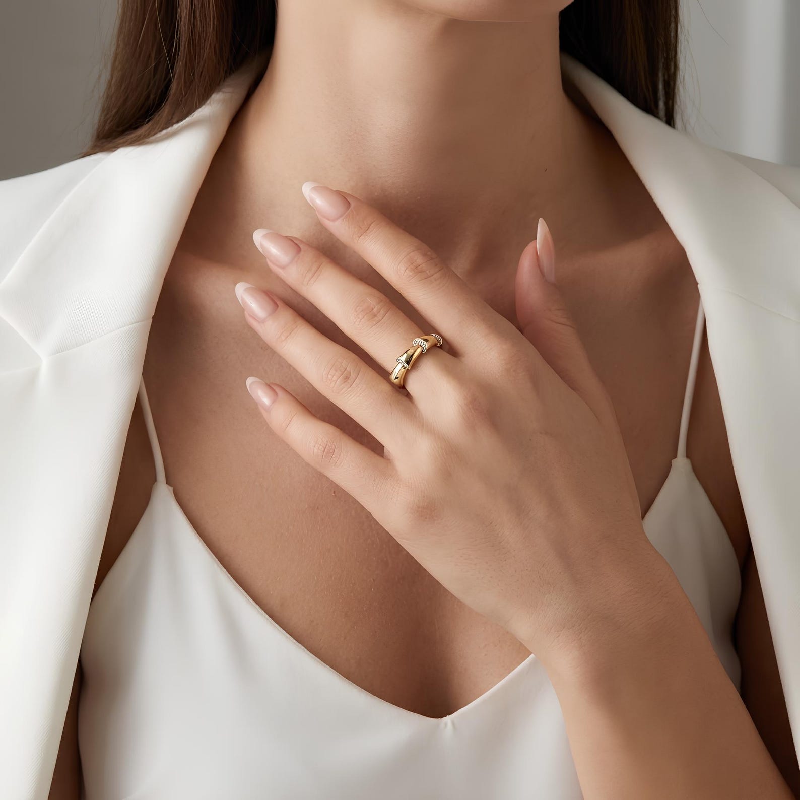 Pave Bamboo Ring