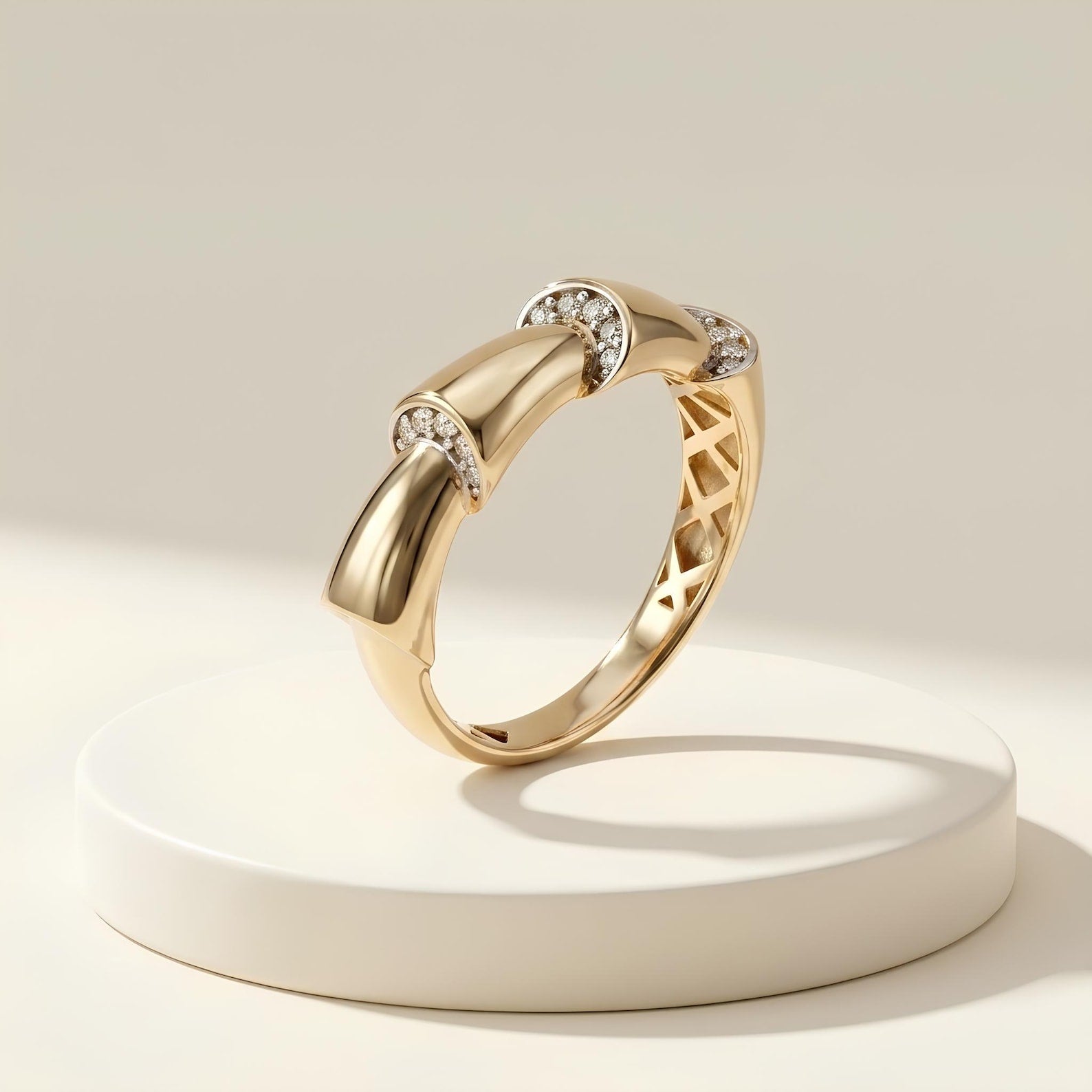 Pave Bamboo Ring