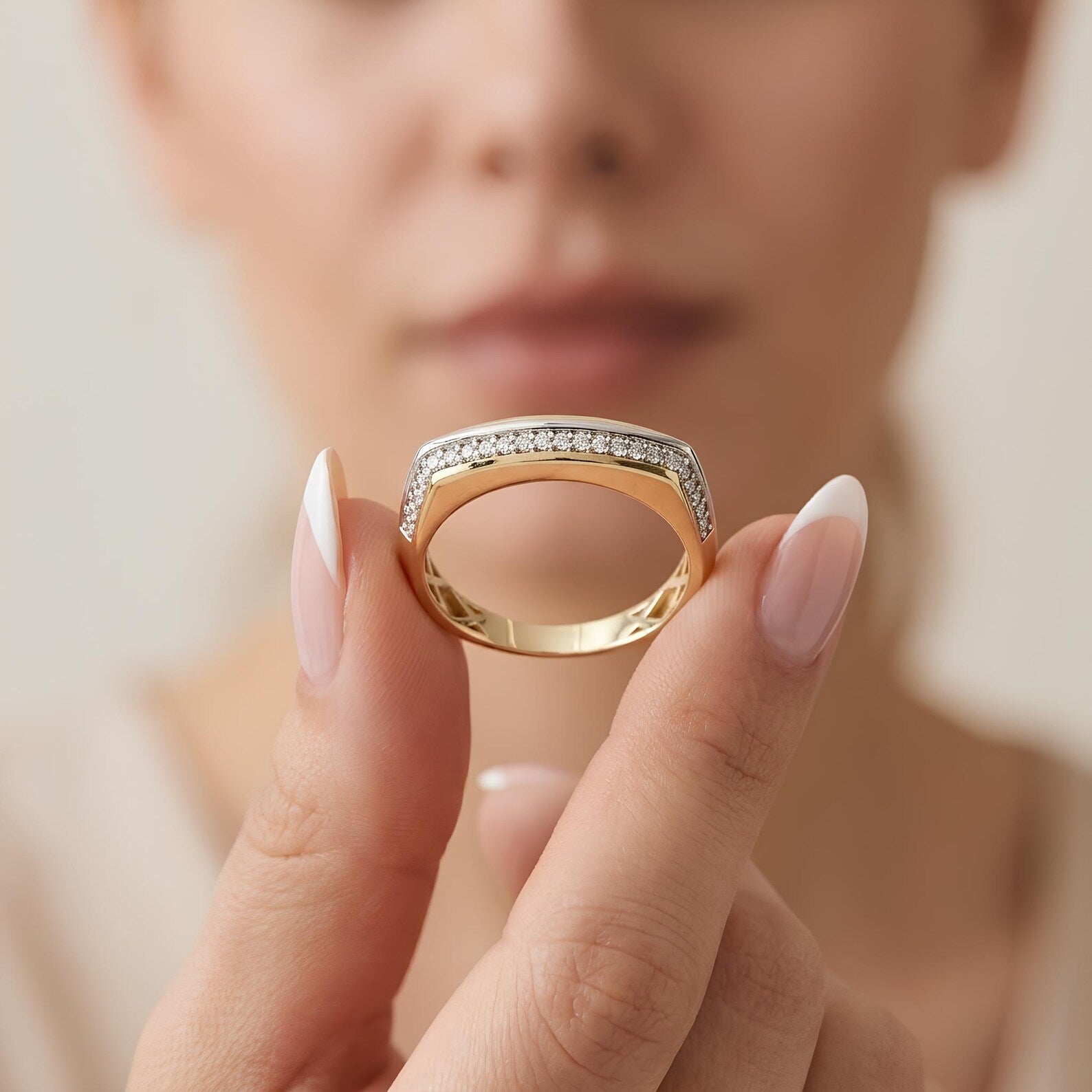 Pave Signet Ring