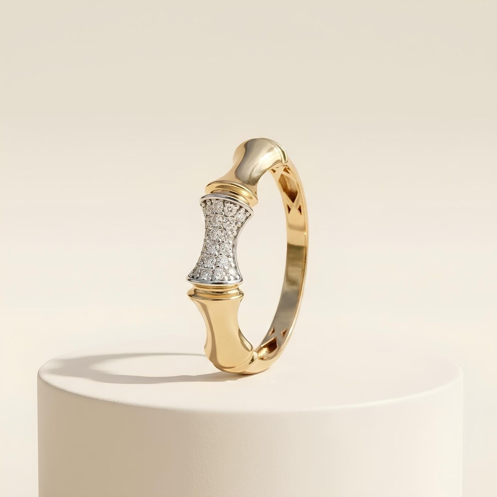 Bamboo Zircon Ring