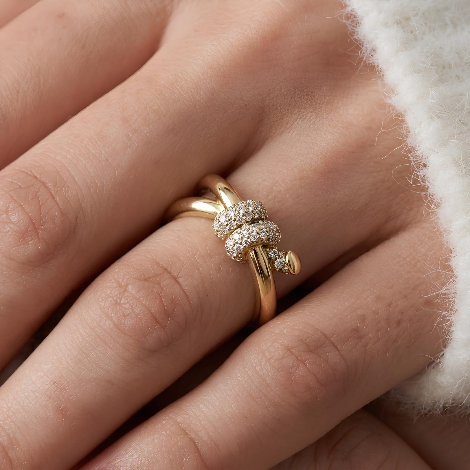 Pave Knot Ring