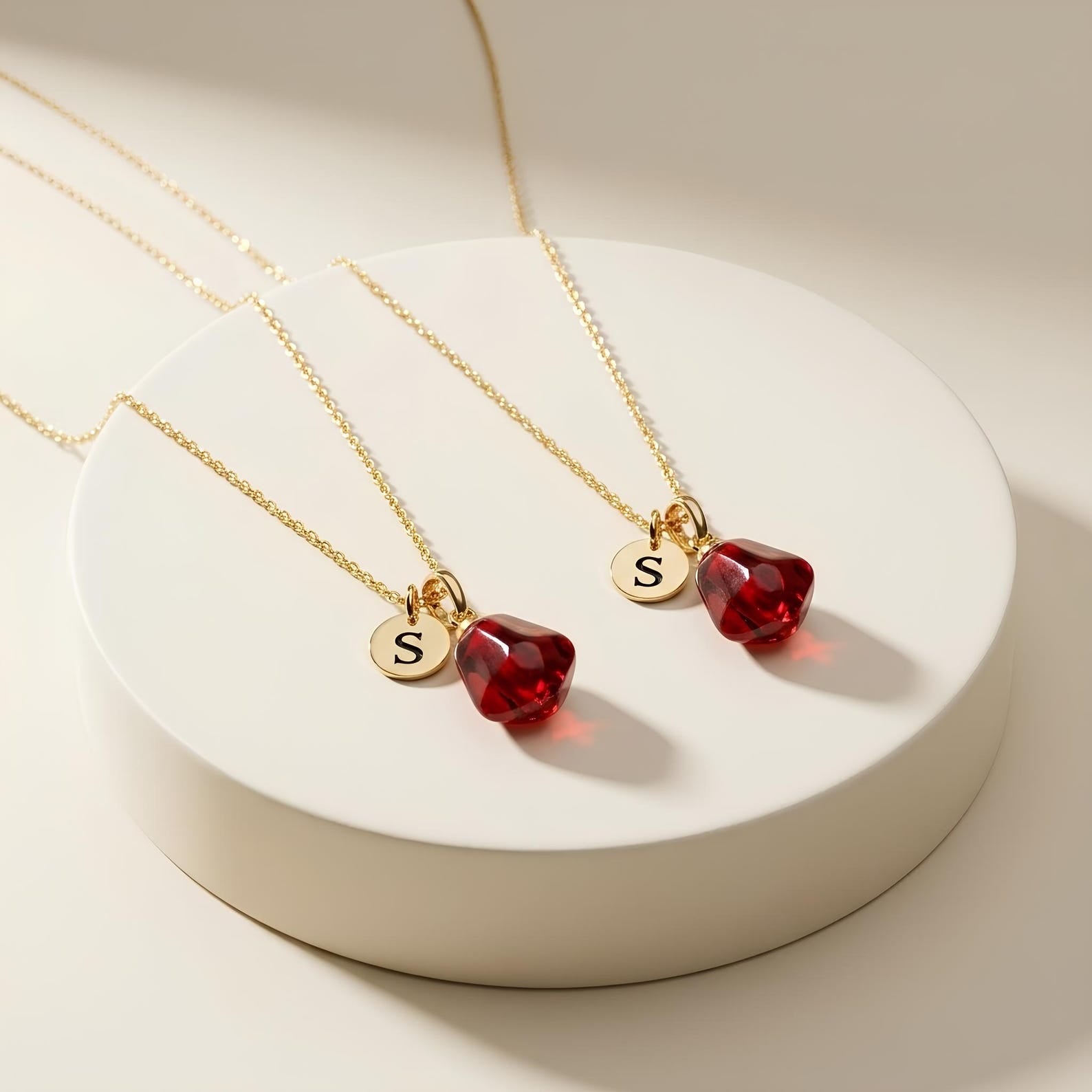 Pomegranate Letter Necklace