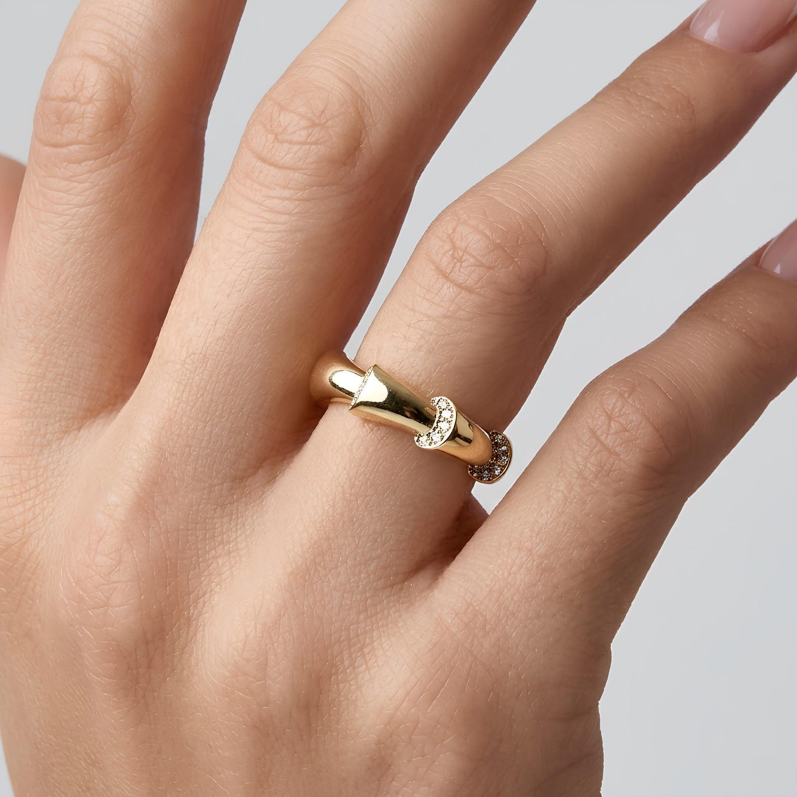 Pave Bamboo Ring