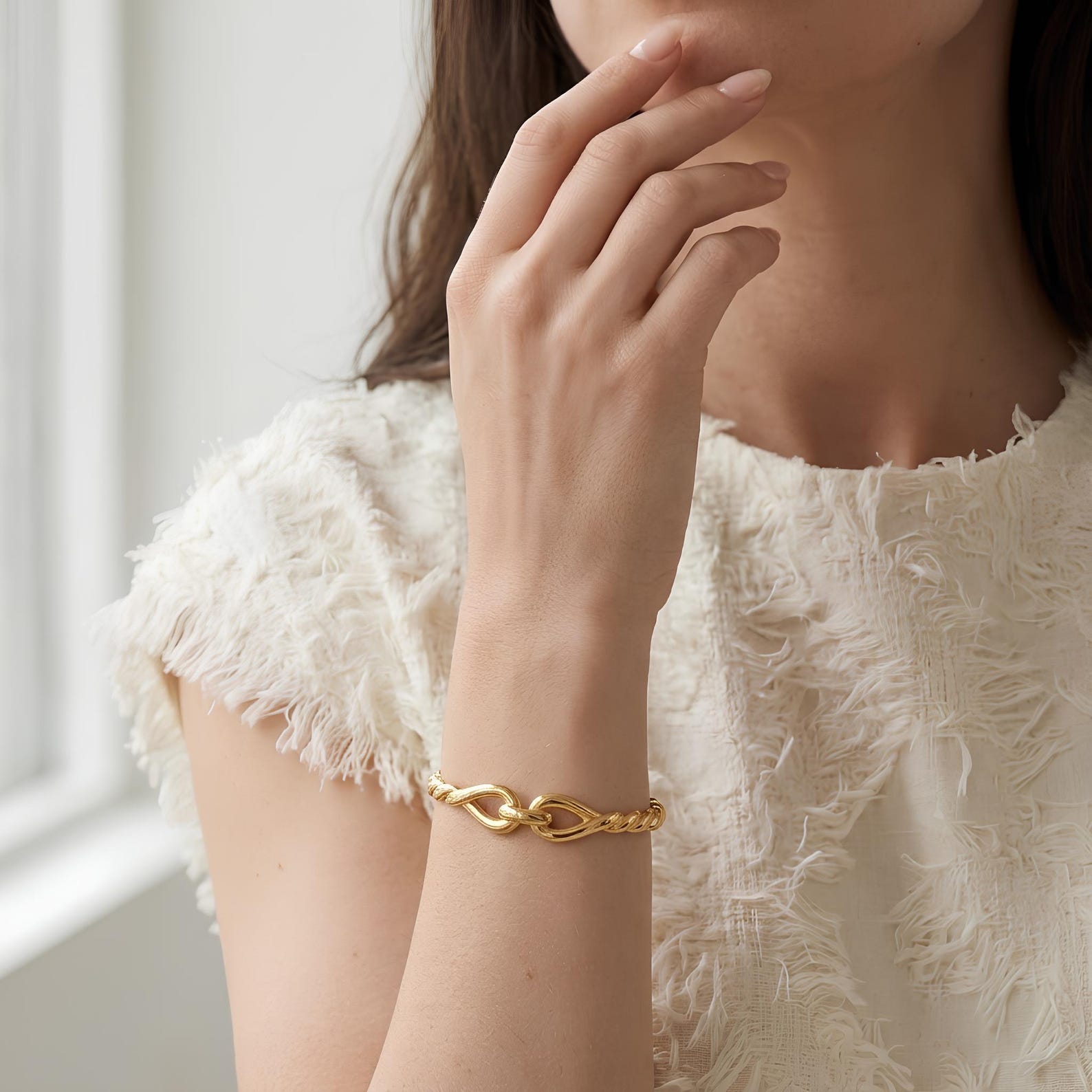 Twisted Rope Knot Bangle