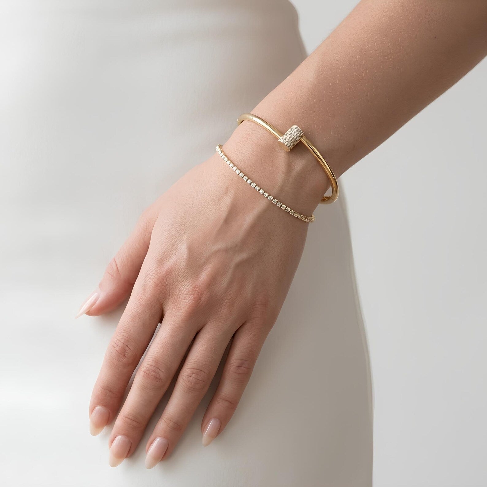 Pave Bypass Bangle
